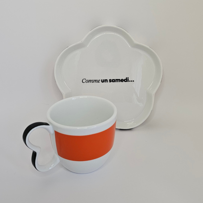 Taza de flores "Mandarina"